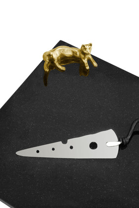Cat & Mouse Cheese Board w/ Knife